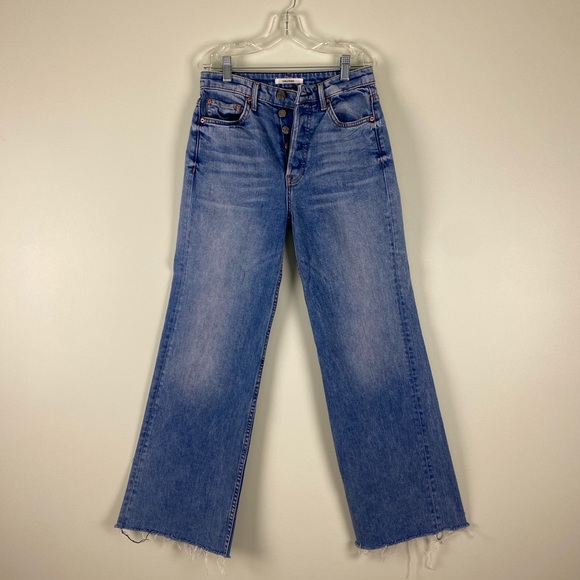 GRLFRND CARLA HIGH RISE DISTRESSED FLARE JEANS - Picture 6 of 8